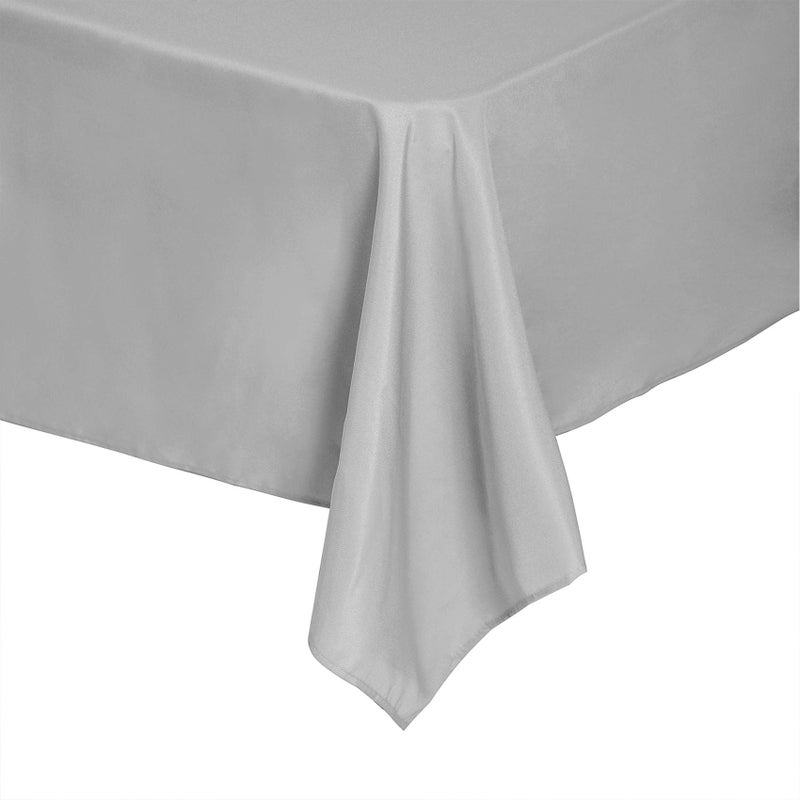Cupuamon Rectangle Tablecloth 90x156 inch Washable Polyester Fabric Table Cloth for Wedding Party Dining Banquet Decorationï¼ˆ90x156, Silverï¼‰ - Image 5